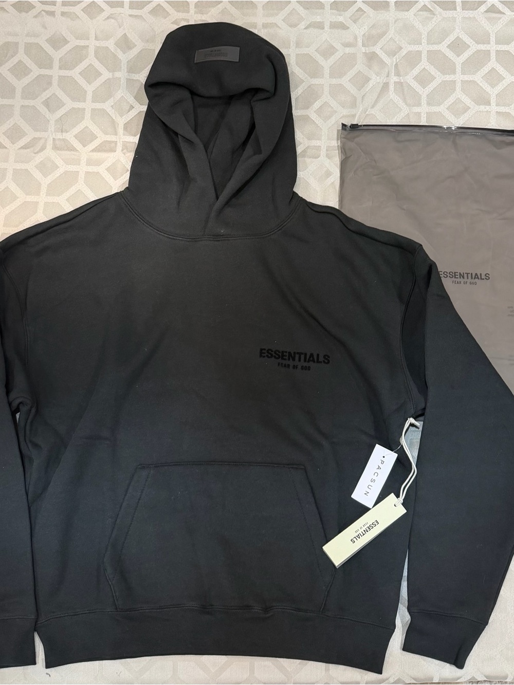 Fear of God Essentials Black Pullover Hoodie